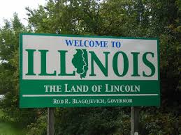 welcome to Illinois state sign
